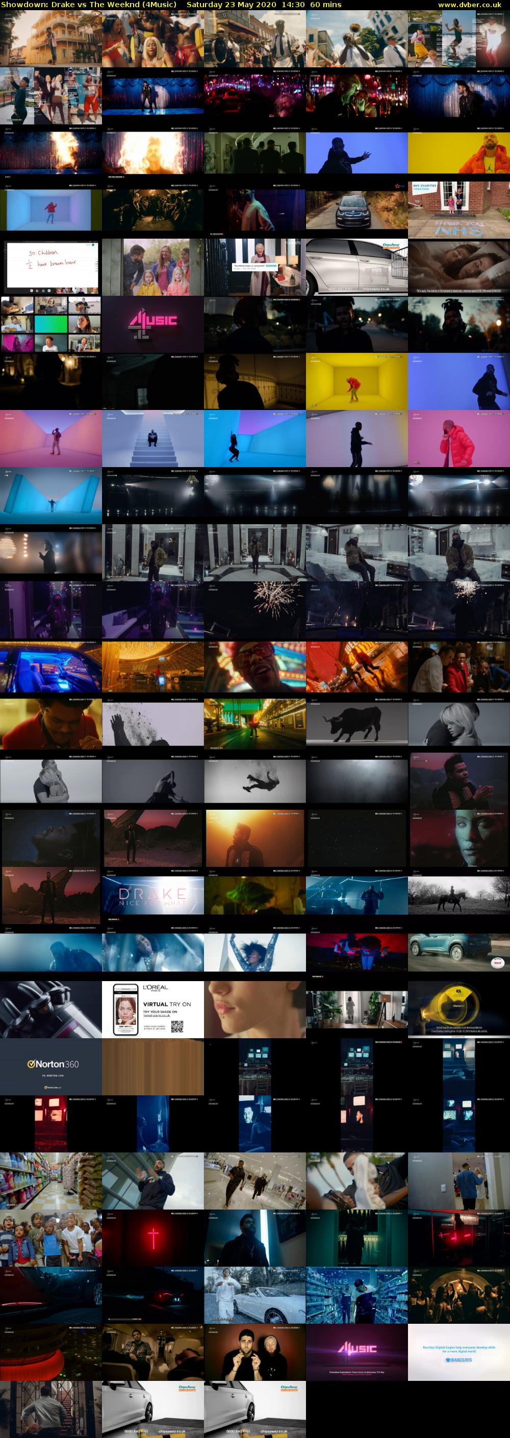 Showdown: Drake vs The Weeknd (4Music) Saturday 23 May 2020 14:30 - 15:30