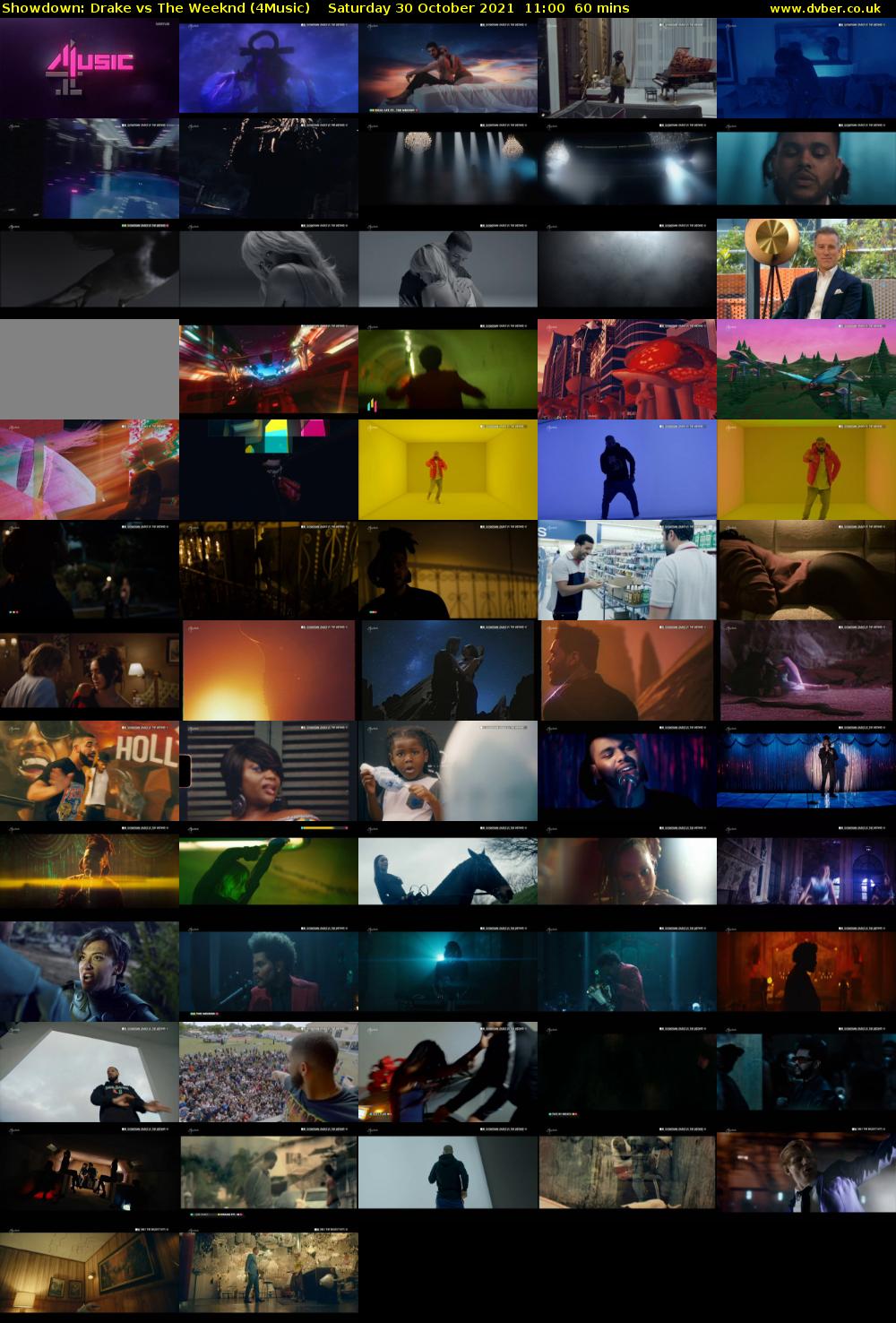 Showdown: Drake vs The Weeknd (4Music) Saturday 30 October 2021 11:00 - 12:00