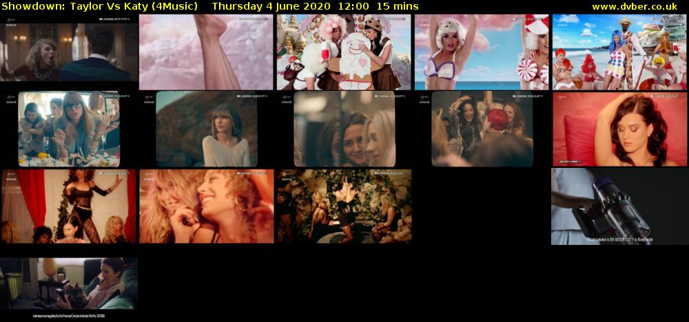 Showdown: Taylor Vs Katy (4Music) Thursday 4 June 2020 12:00 - 12:15