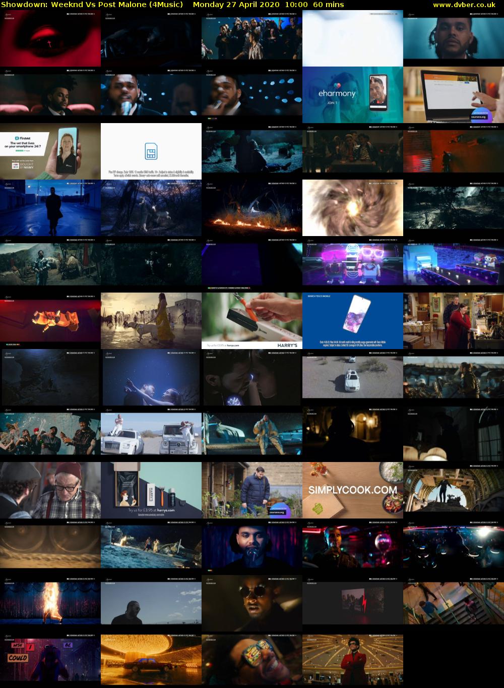 Showdown: Weeknd Vs Post Malone (4Music) Monday 27 April 2020 10:00 - 11:00
