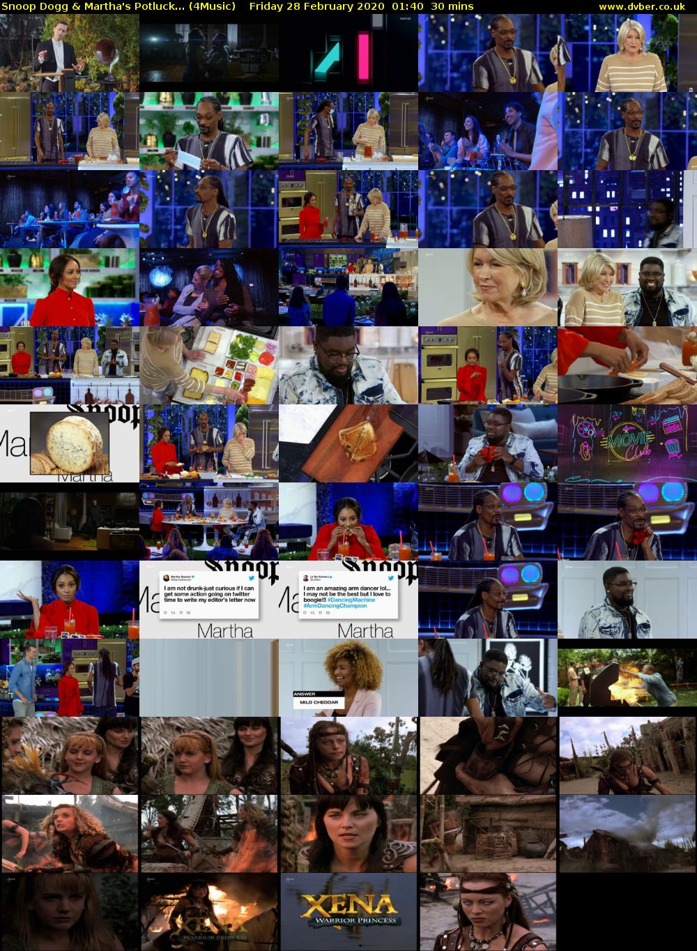 Snoop Dogg & Martha's Potluck... (4Music) Friday 28 February 2020 01:40 - 02:10