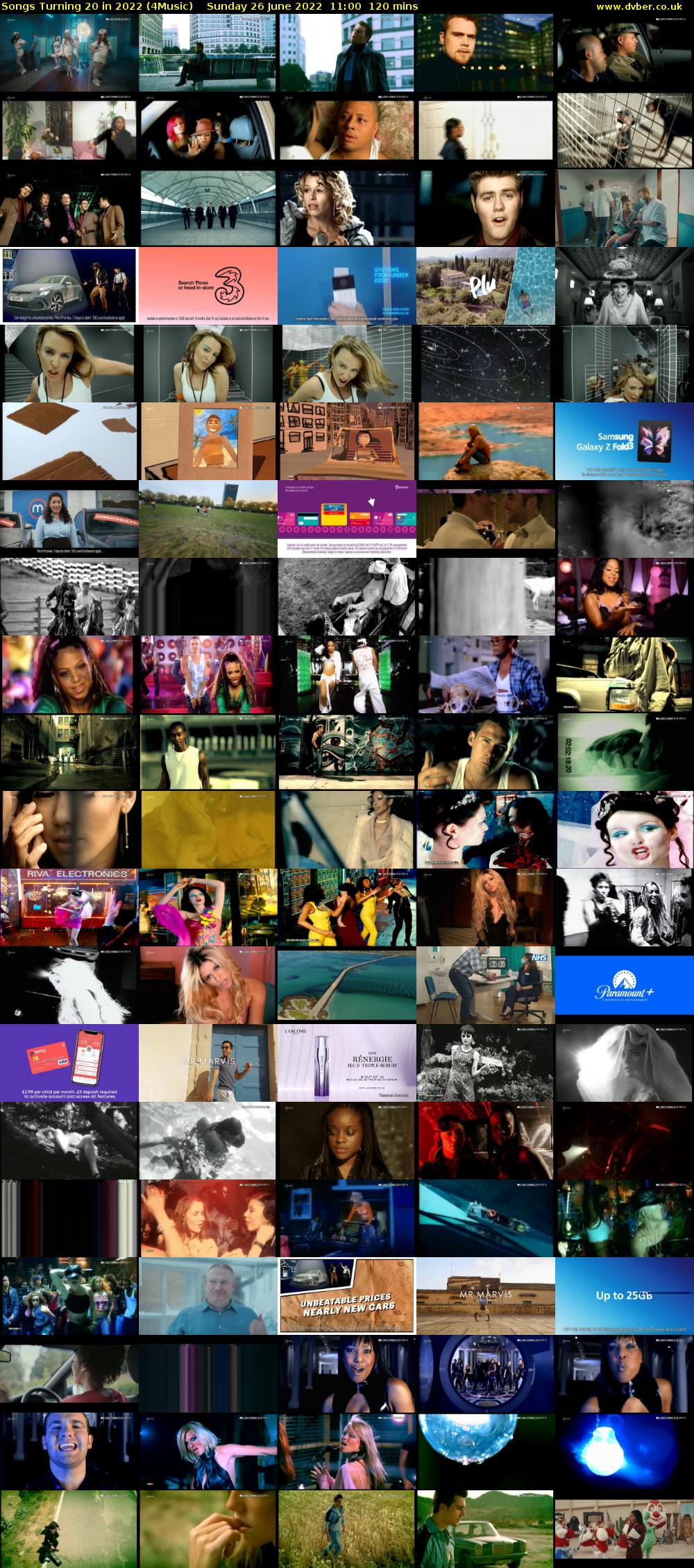 Songs Turning 20 in 2022 (4Music) Sunday 26 June 2022 11:00 - 13:00