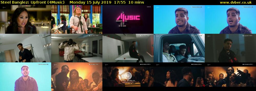 Steel Banglez: Upfront (4Music) Monday 15 July 2019 17:55 - 18:05