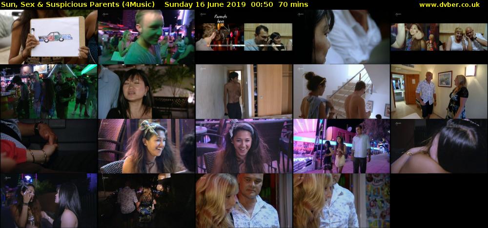 Sun, Sex & Suspicious Parents (4Music) Sunday 16 June 2019 00:50 - 02:00