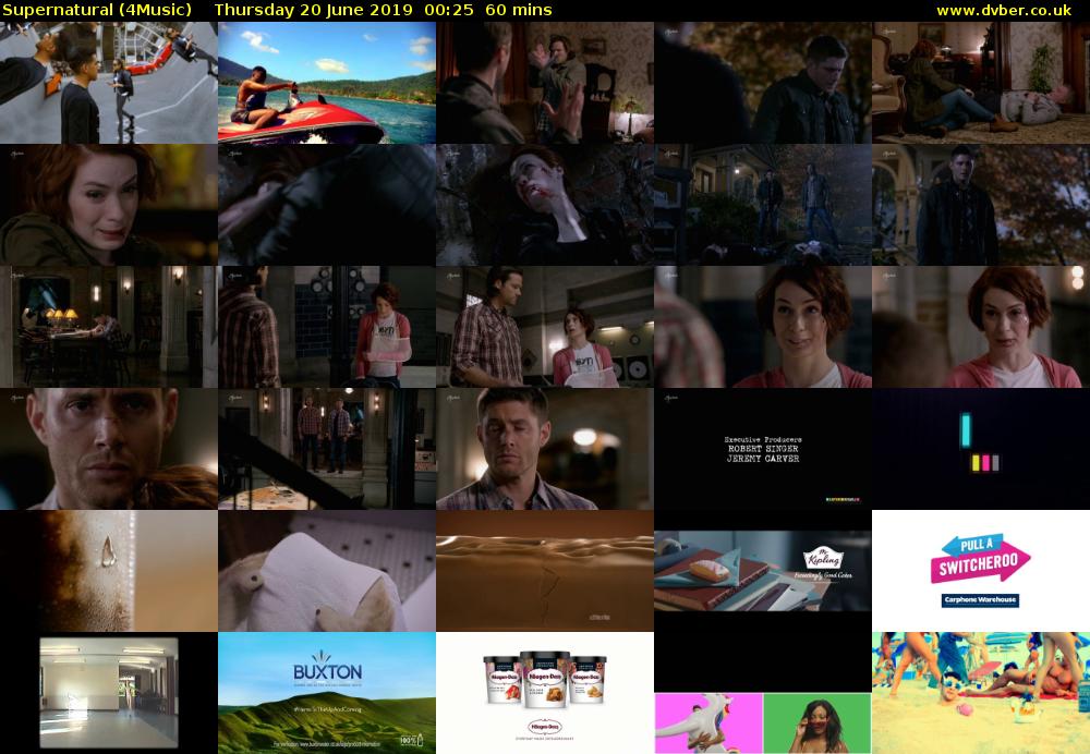 Supernatural (4Music) Thursday 20 June 2019 00:25 - 01:25