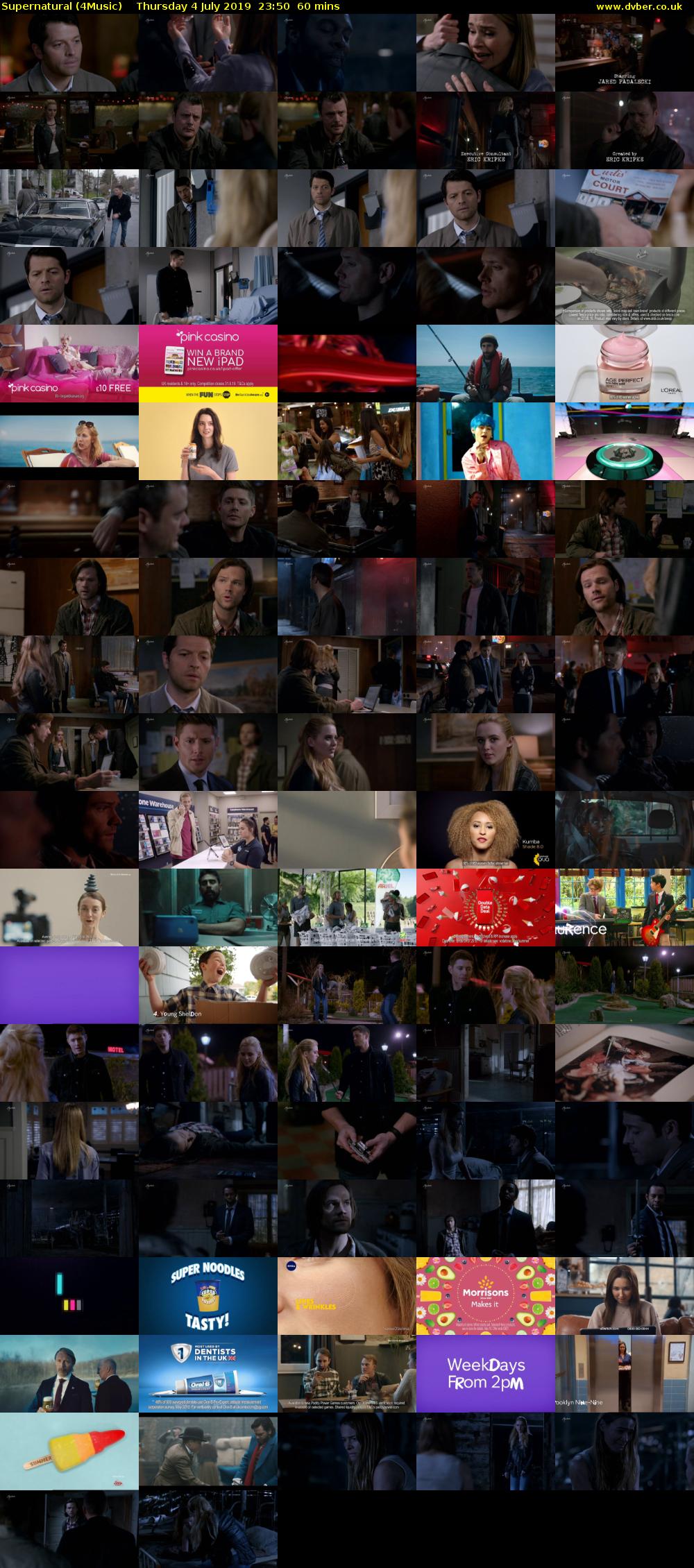 Supernatural (4Music) Thursday 4 July 2019 23:50 - 00:50