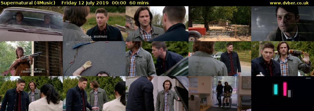 Supernatural (4Music) Friday 12 July 2019 00:00 - 01:00