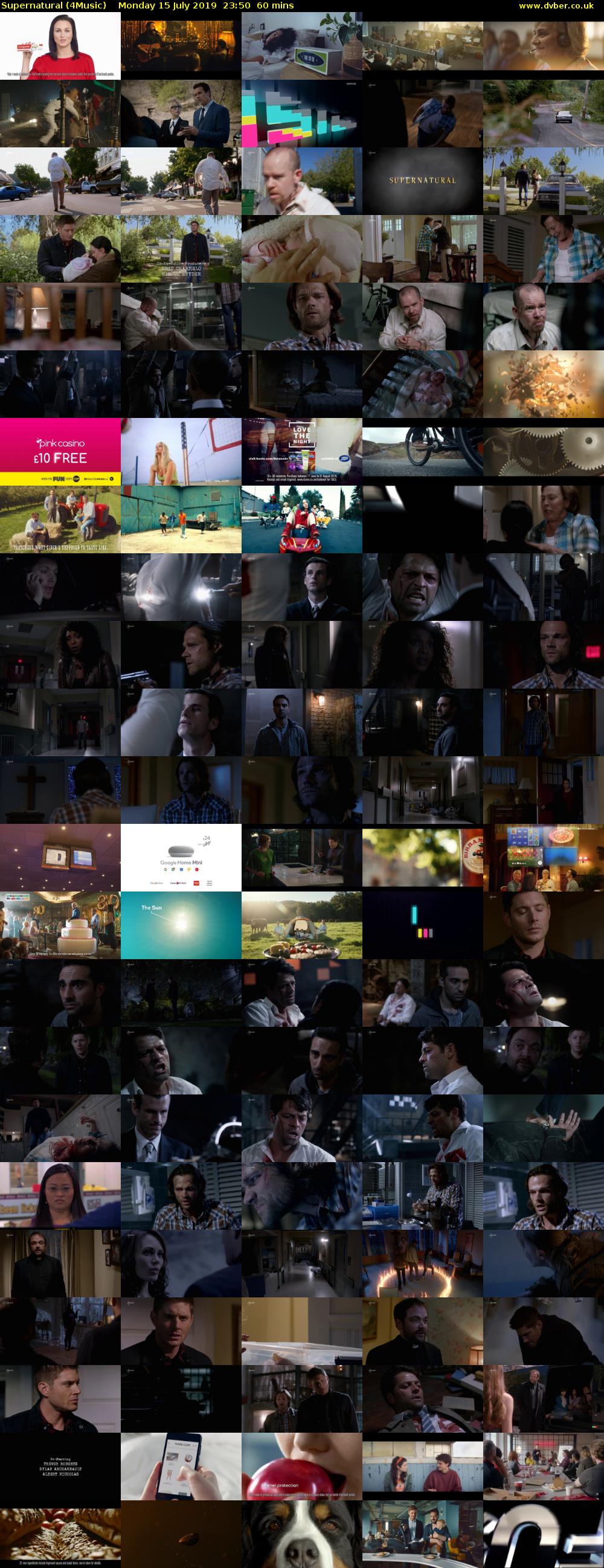 Supernatural (4Music) Monday 15 July 2019 23:50 - 00:50