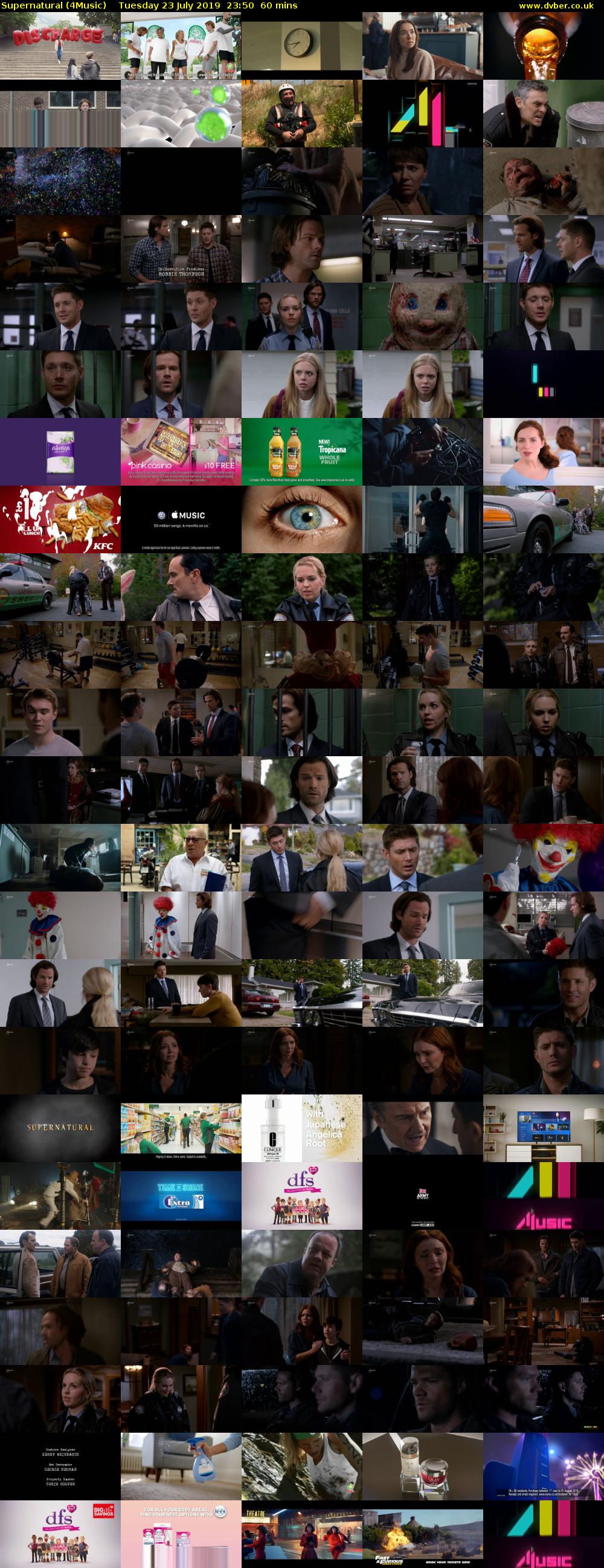 Supernatural (4Music) Tuesday 23 July 2019 23:50 - 00:50