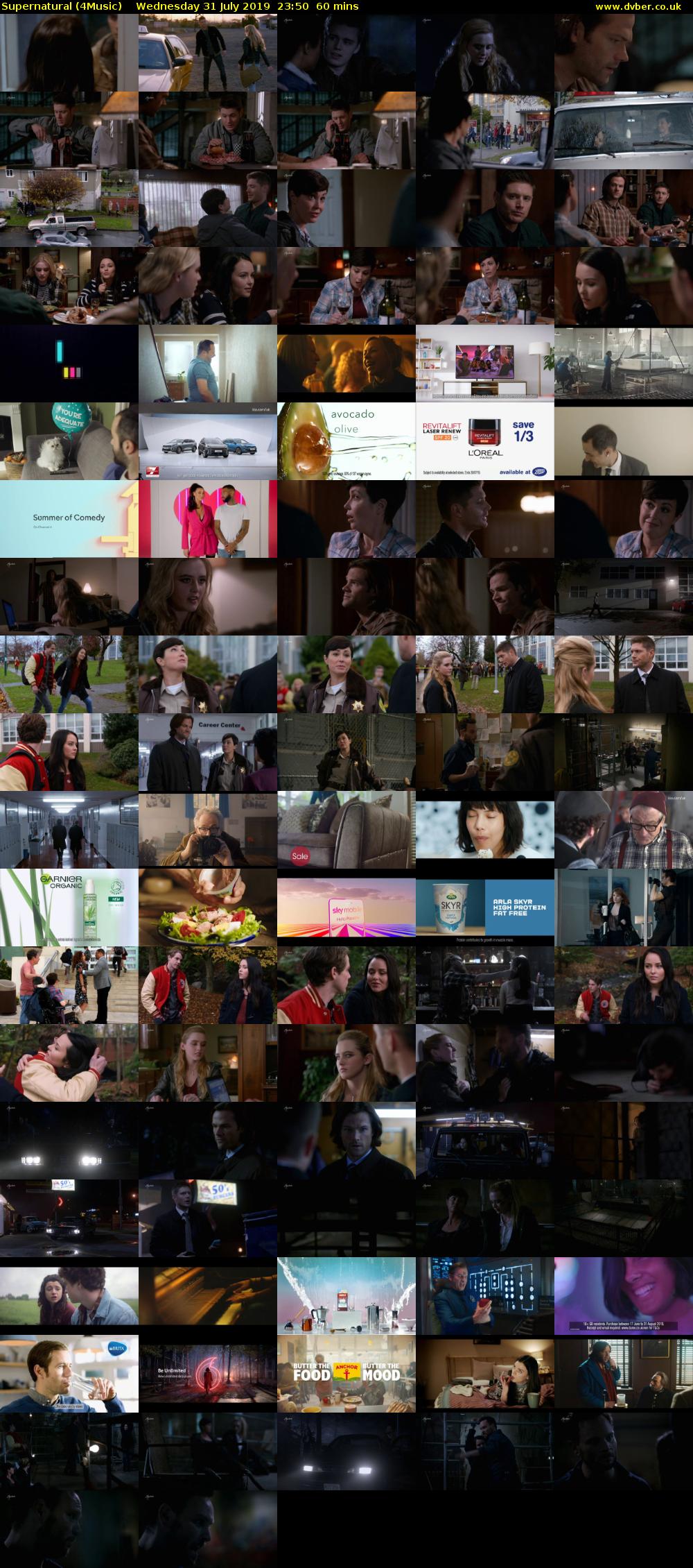 Supernatural (4Music) Wednesday 31 July 2019 23:50 - 00:50