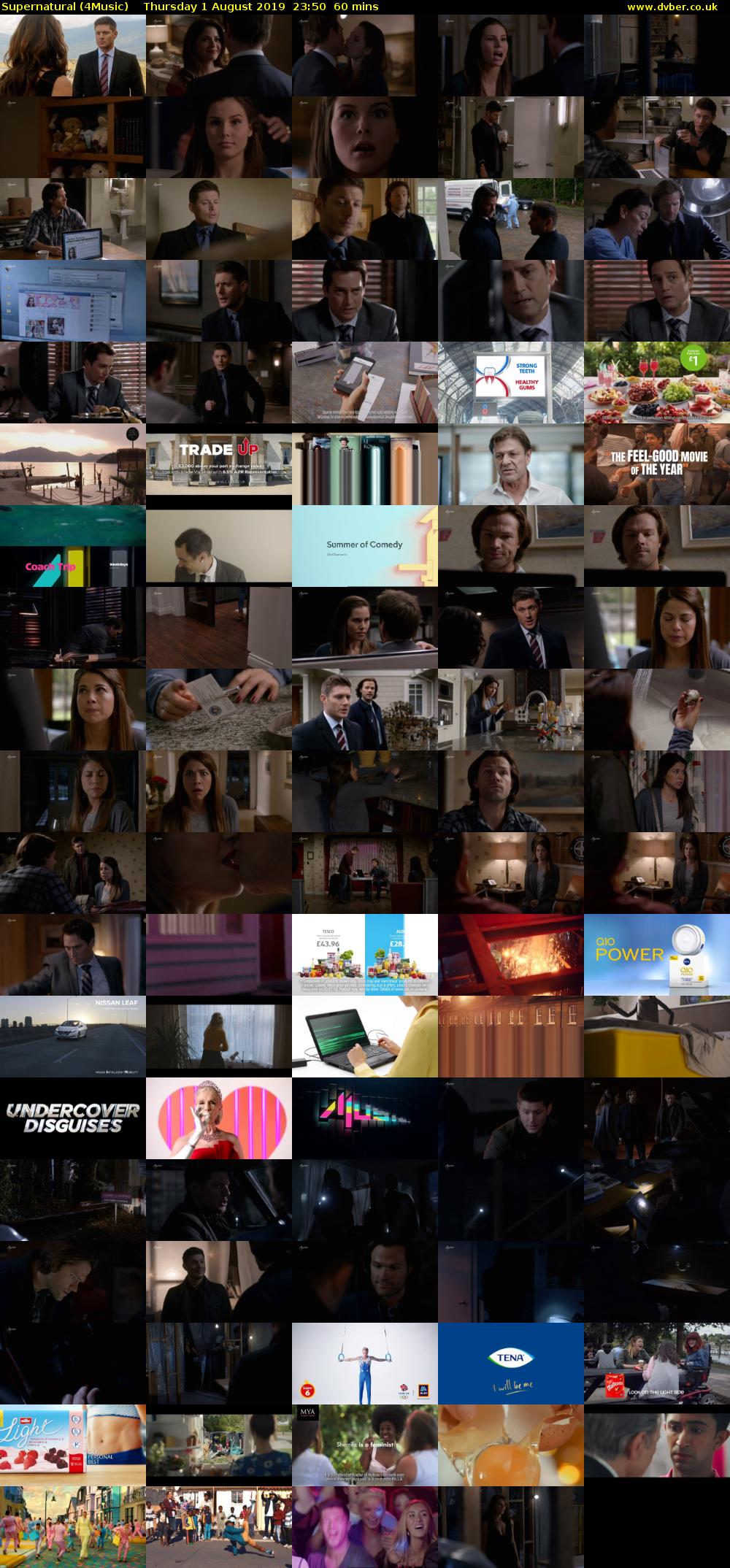 Supernatural (4Music) Thursday 1 August 2019 23:50 - 00:50