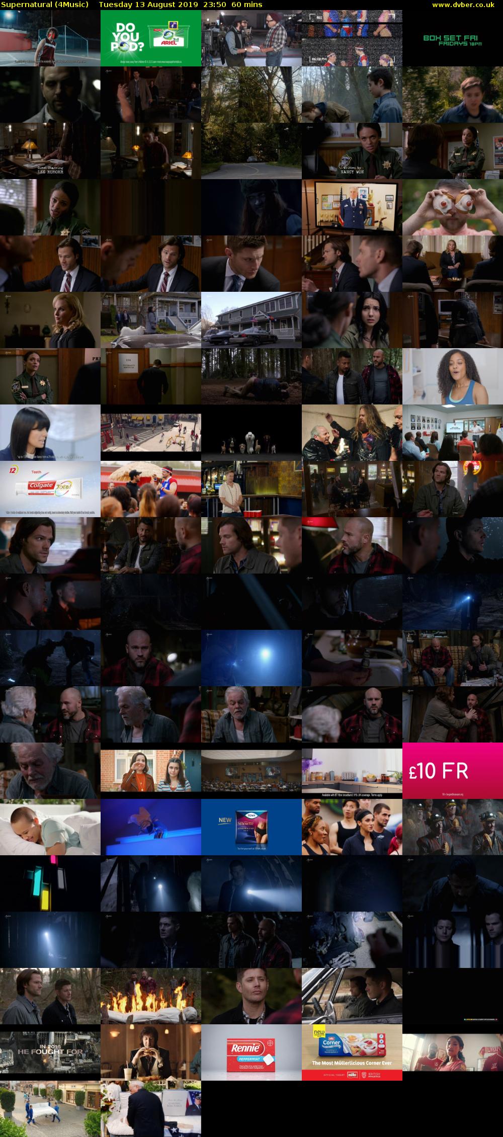 Supernatural (4Music) Tuesday 13 August 2019 23:50 - 00:50