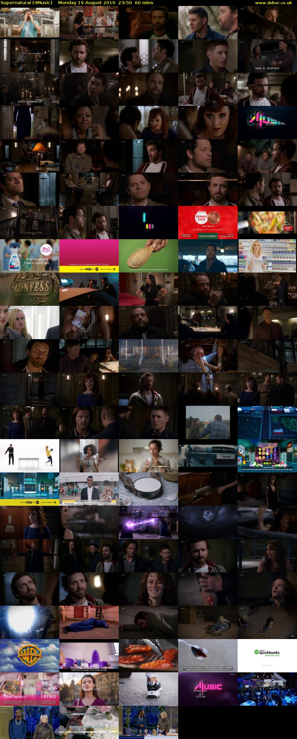 Supernatural (4Music) Monday 19 August 2019 23:50 - 00:50