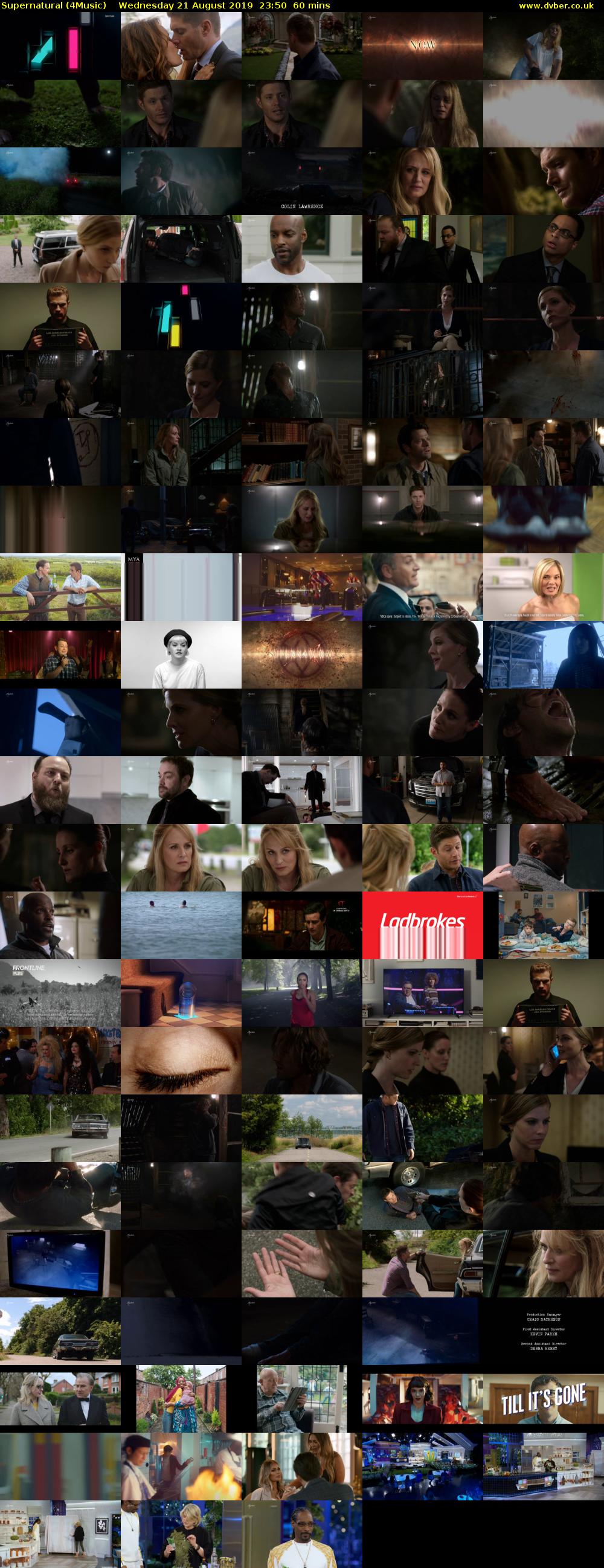 Supernatural (4Music) Wednesday 21 August 2019 23:50 - 00:50