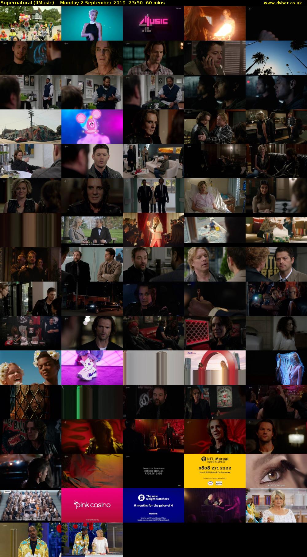 Supernatural (4Music) Monday 2 September 2019 23:50 - 00:50