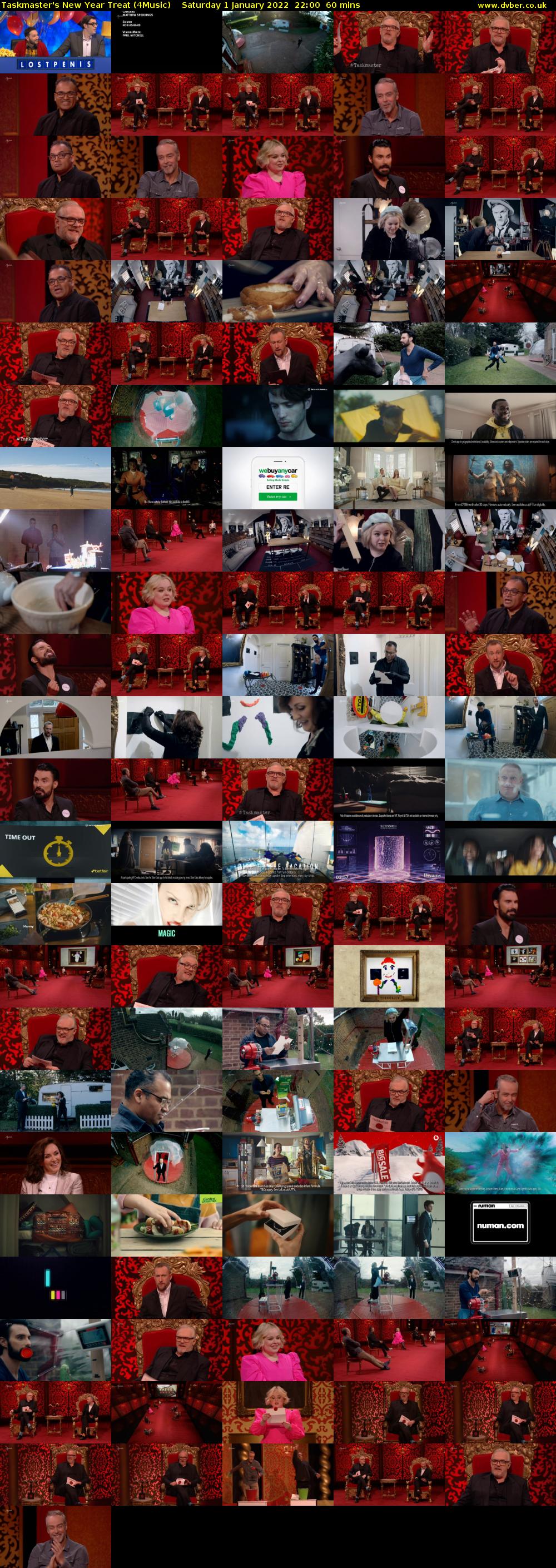 Taskmaster's New Year Treat (4Music) Saturday 1 January 2022 22:00 - 23:00