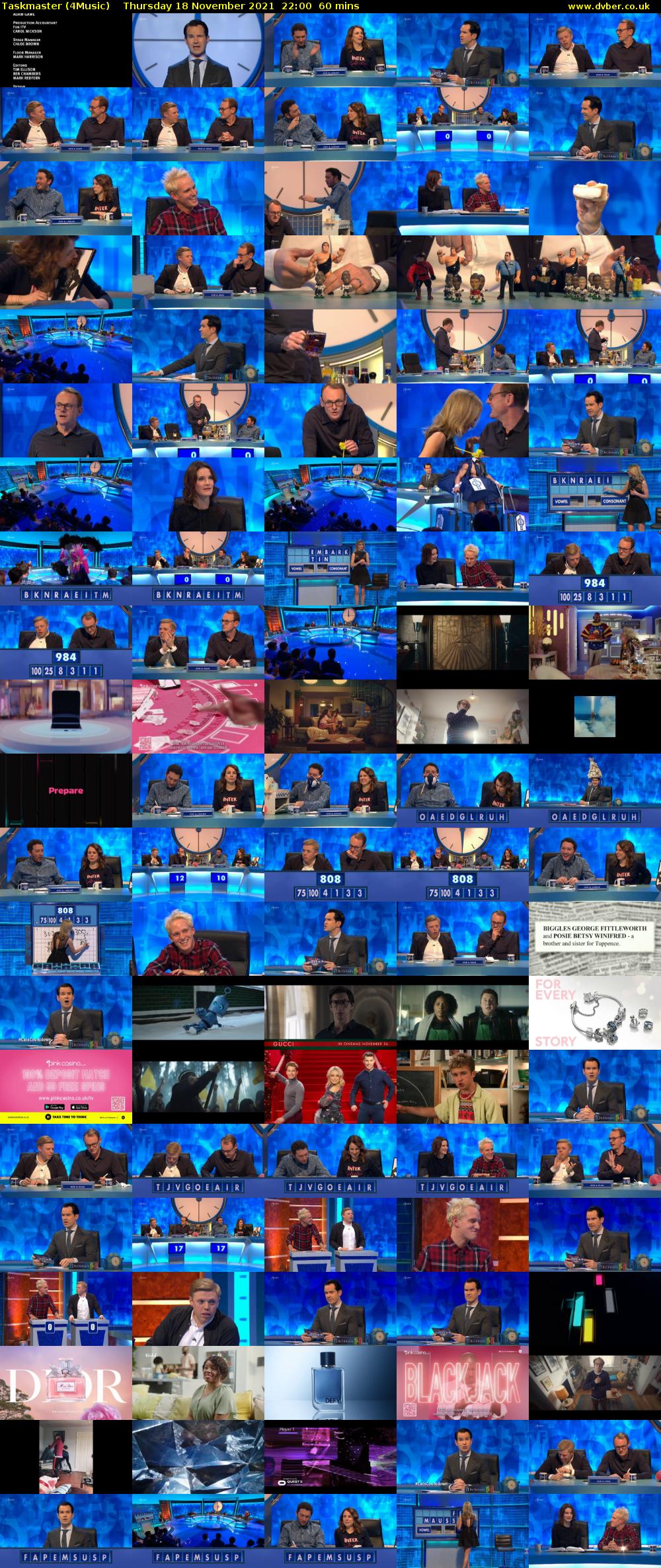 Taskmaster (4Music) Thursday 18 November 2021 22:00 - 23:00