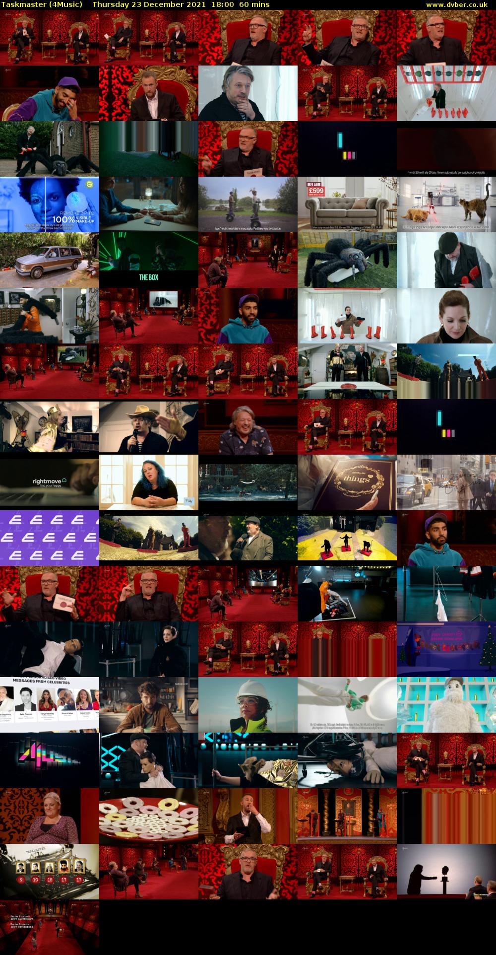 Taskmaster (4Music) Thursday 23 December 2021 18:00 - 19:00