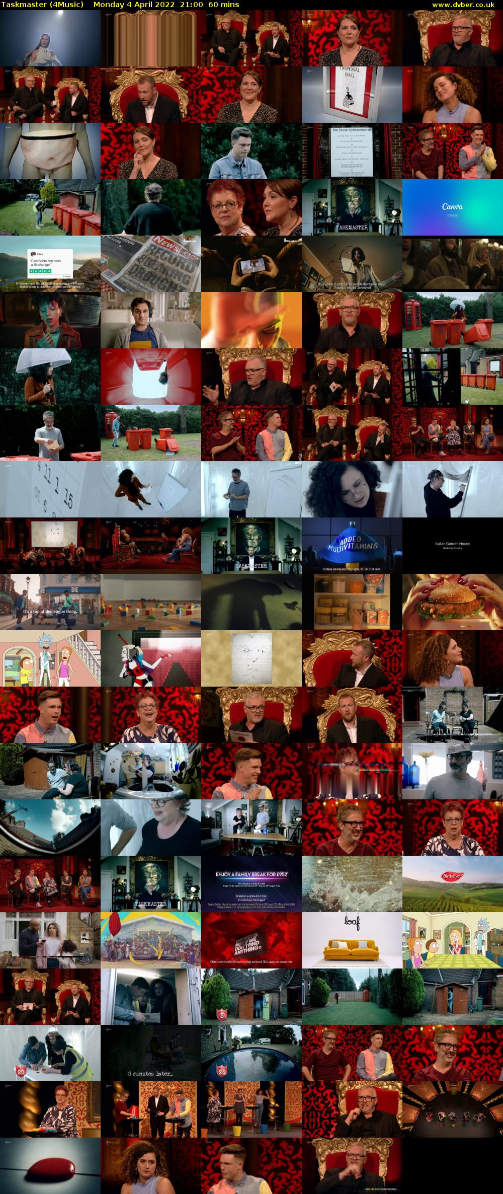 Taskmaster (4Music) Monday 4 April 2022 21:00 - 22:00