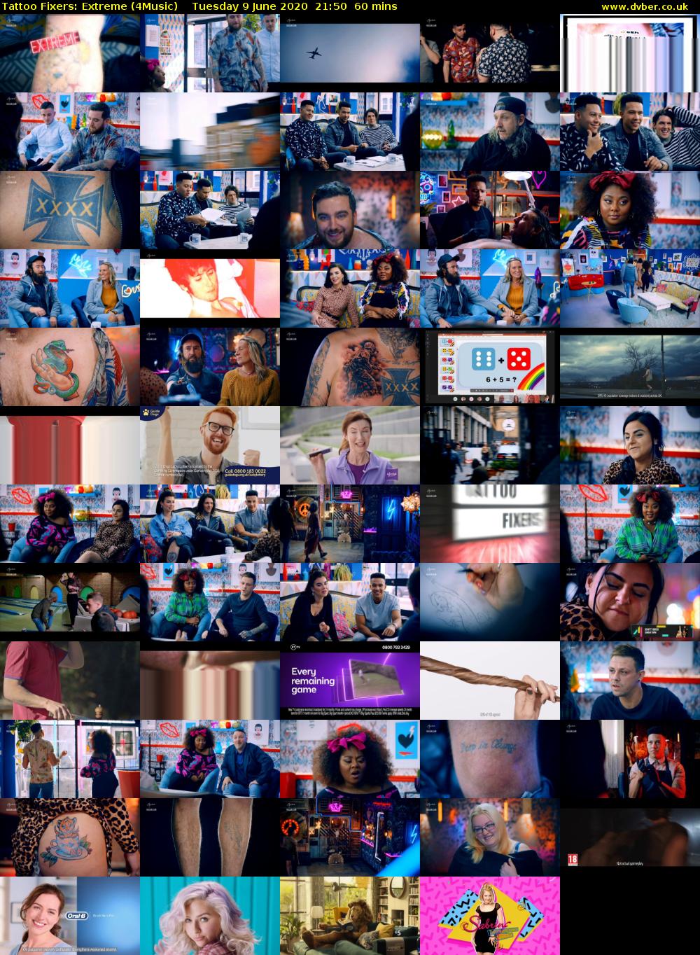 Tattoo Fixers: Extreme (4Music) Tuesday 9 June 2020 21:50 - 22:50