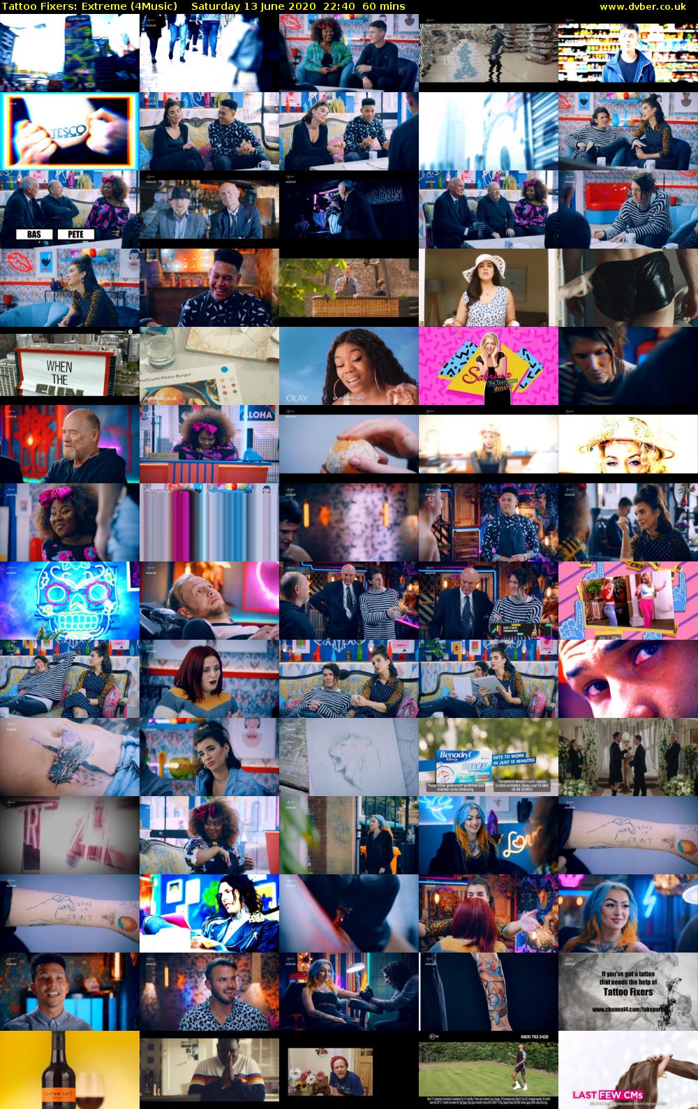 Tattoo Fixers: Extreme (4Music) Saturday 13 June 2020 22:40 - 23:40