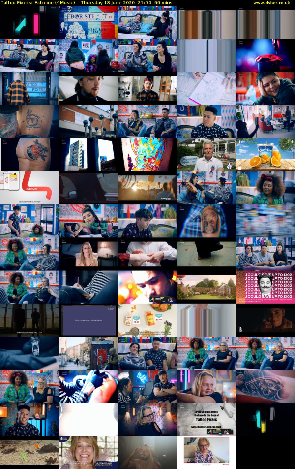 Tattoo Fixers: Extreme (4Music) Thursday 18 June 2020 21:50 - 22:50
