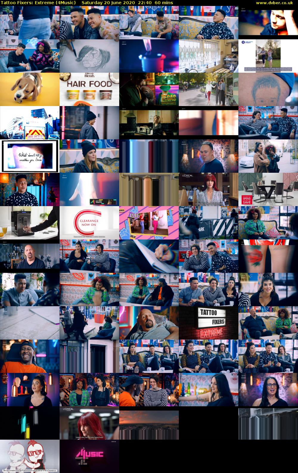 Tattoo Fixers: Extreme (4Music) Saturday 20 June 2020 22:40 - 23:40