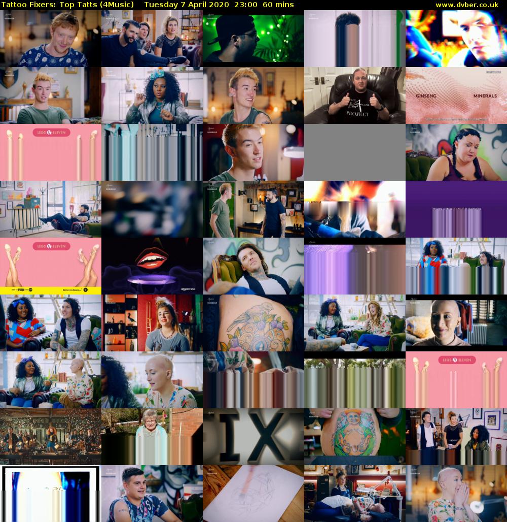 Tattoo Fixers: Top Tatts (4Music) Tuesday 7 April 2020 23:00 - 00:00