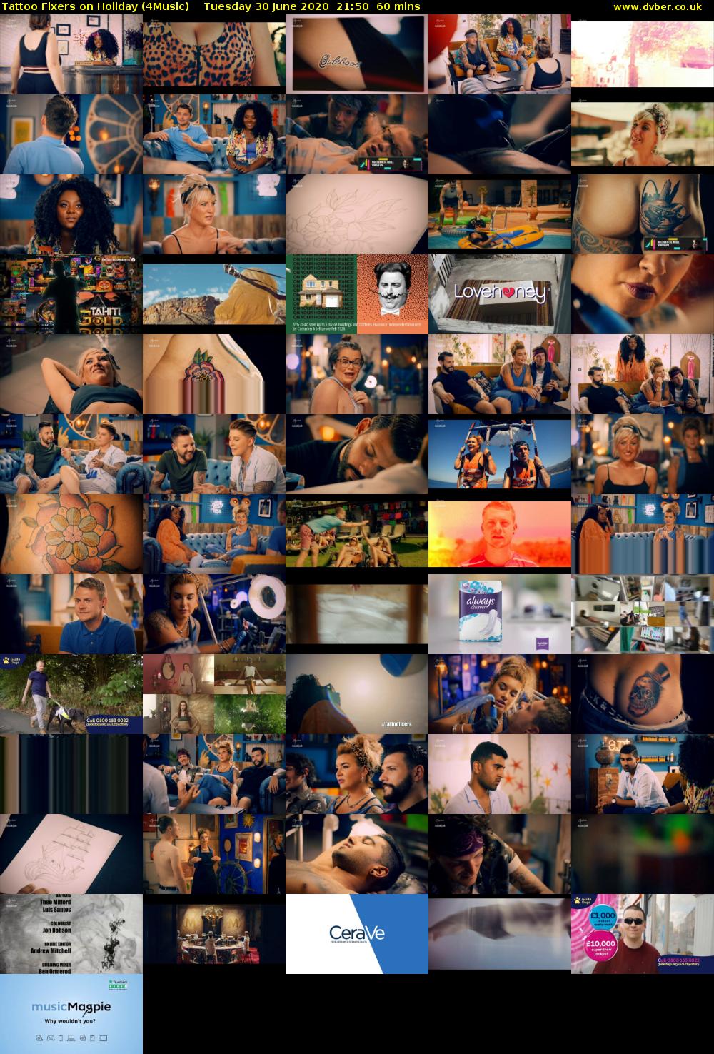 Tattoo Fixers on Holiday (4Music) Tuesday 30 June 2020 21:50 - 22:50