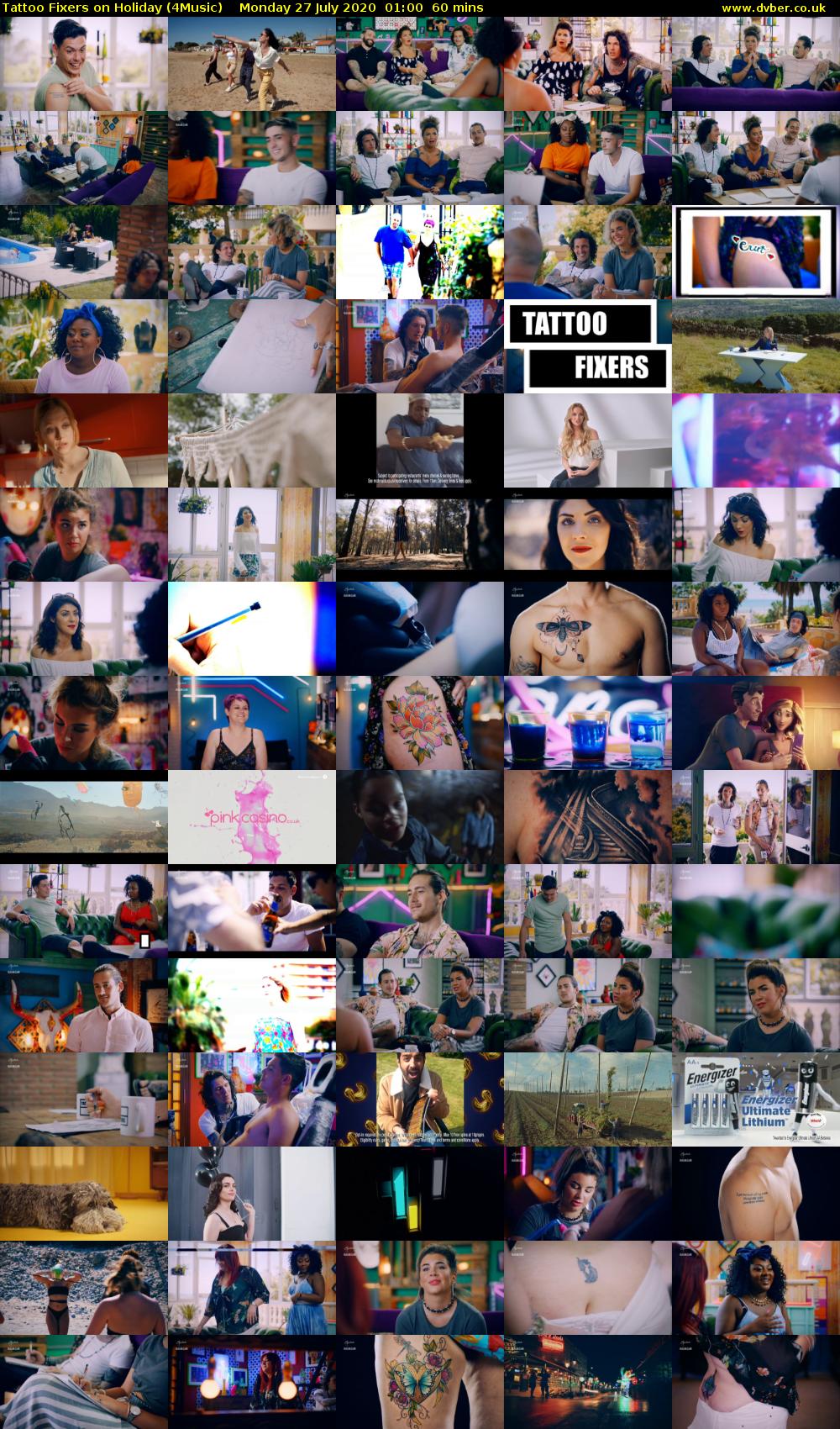 Tattoo Fixers on Holiday (4Music) Monday 27 July 2020 01:00 - 02:00
