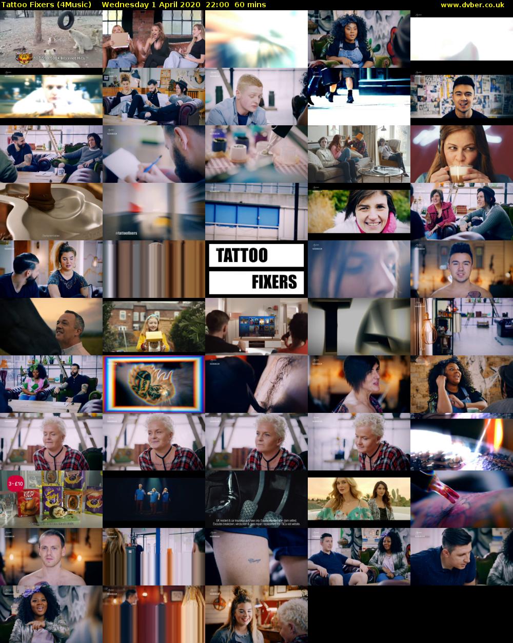 Tattoo Fixers (4Music) Wednesday 1 April 2020 22:00 - 23:00