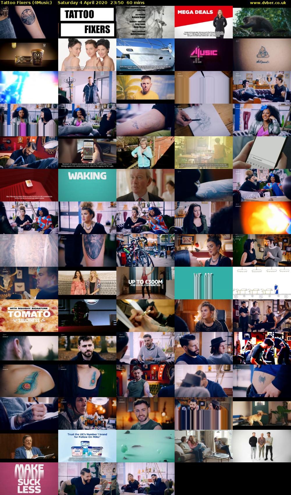 Tattoo Fixers (4Music) Saturday 4 April 2020 23:50 - 00:50