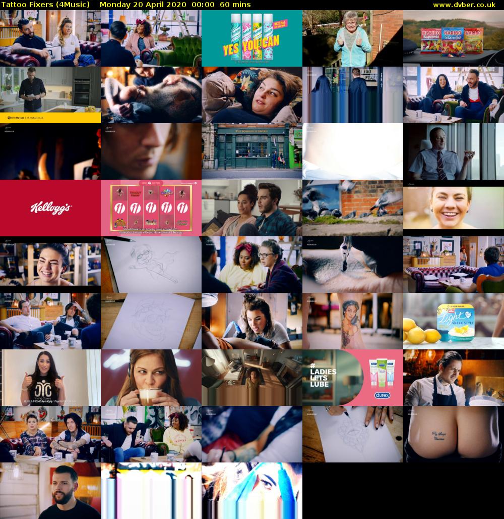 Tattoo Fixers (4Music) Monday 20 April 2020 00:00 - 01:00