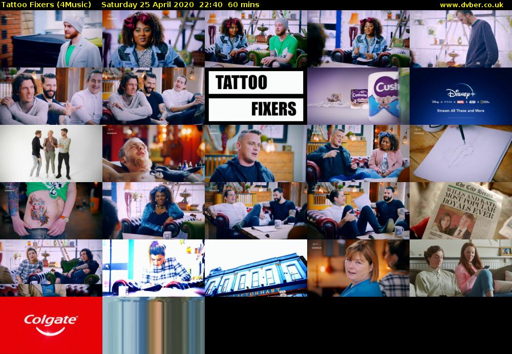 Tattoo Fixers (4Music) Saturday 25 April 2020 22:40 - 23:40
