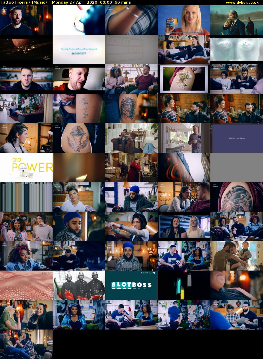 Tattoo Fixers (4Music) Monday 27 April 2020 00:00 - 01:00