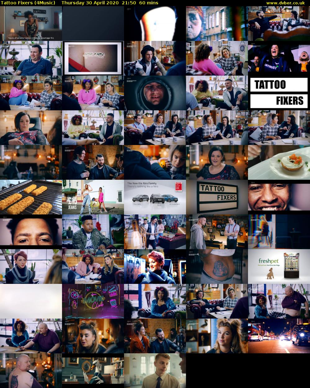 Tattoo Fixers (4Music) Thursday 30 April 2020 21:50 - 22:50
