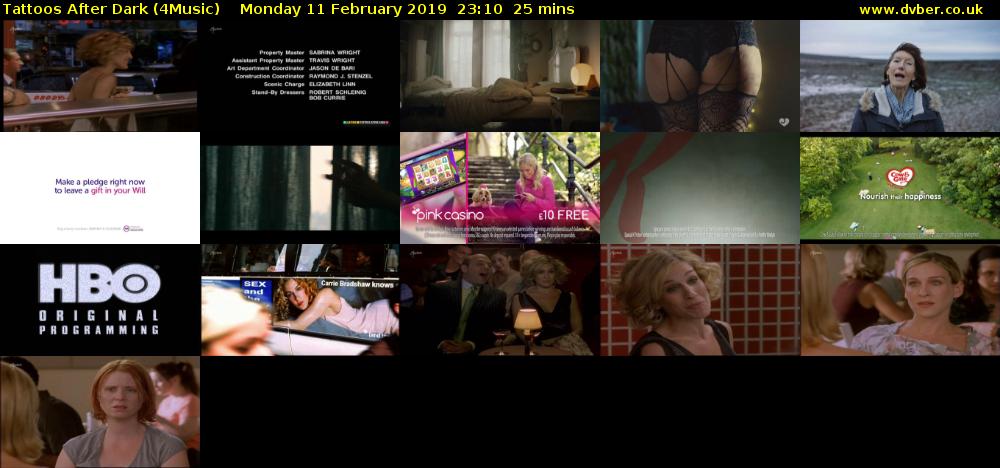 Tattoos After Dark (4Music) Monday 11 February 2019 23:10 - 23:35