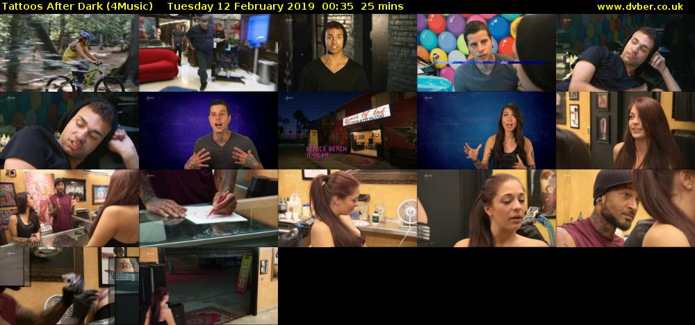 Tattoos After Dark (4Music) Tuesday 12 February 2019 00:35 - 01:00