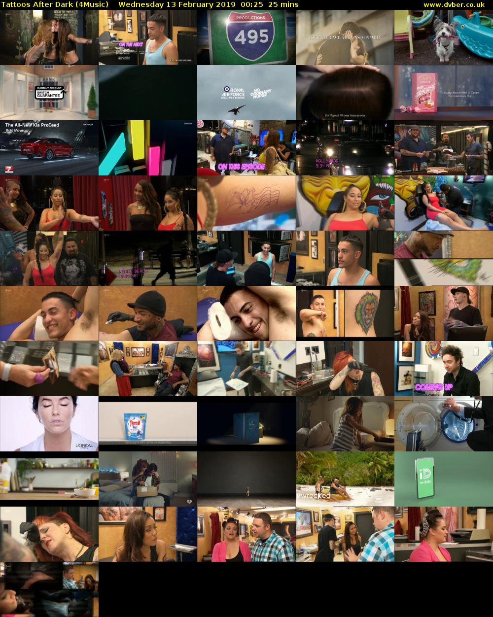 Tattoos After Dark (4Music) Wednesday 13 February 2019 00:25 - 00:50