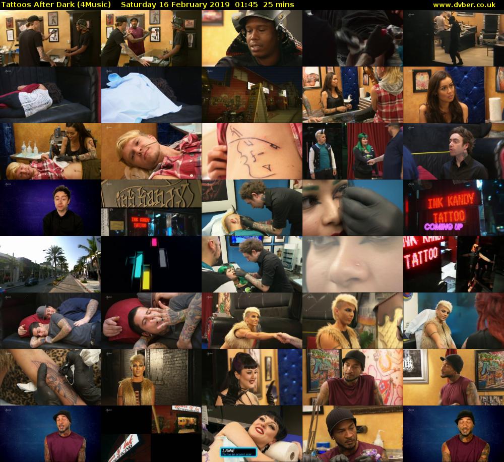 Tattoos After Dark (4Music) Saturday 16 February 2019 01:45 - 02:10