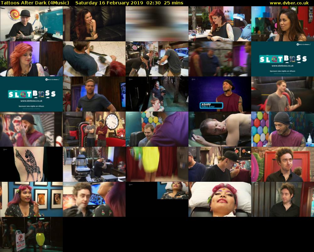 Tattoos After Dark (4Music) Saturday 16 February 2019 02:30 - 02:55