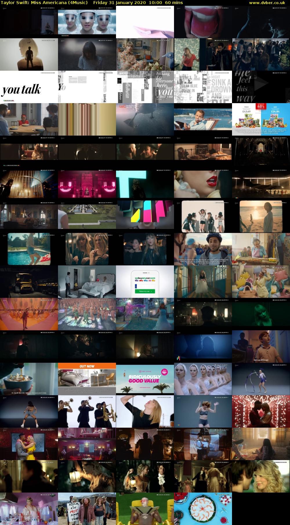 Taylor Swift: Miss Americana (4Music) Friday 31 January 2020 10:00 - 11:00