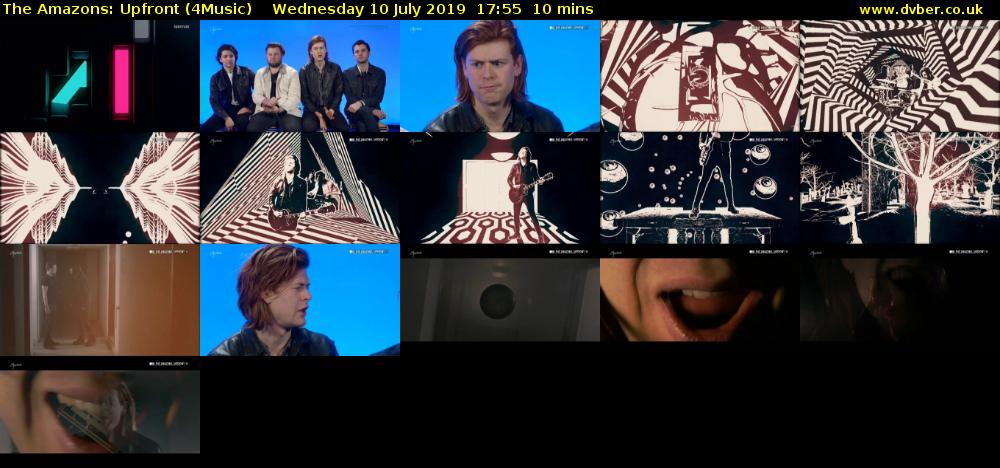 The Amazons: Upfront (4Music) Wednesday 10 July 2019 17:55 - 18:05