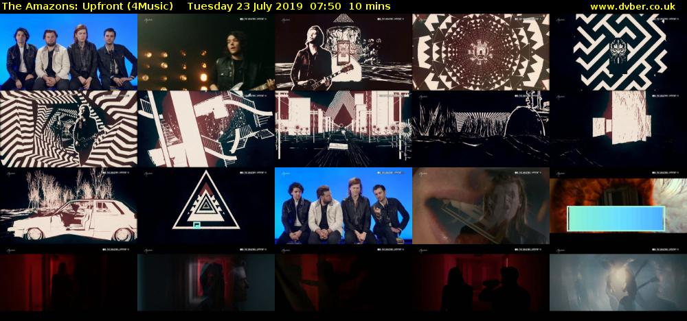 The Amazons: Upfront (4Music) Tuesday 23 July 2019 07:50 - 08:00