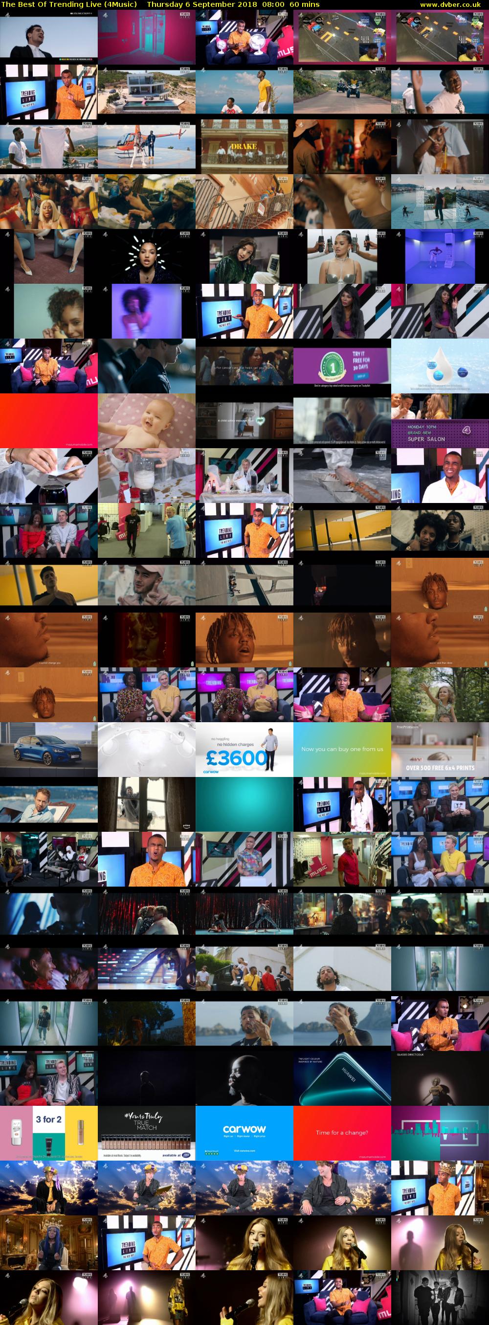 The Best Of Trending Live (4Music) Thursday 6 September 2018 08:00 - 09:00