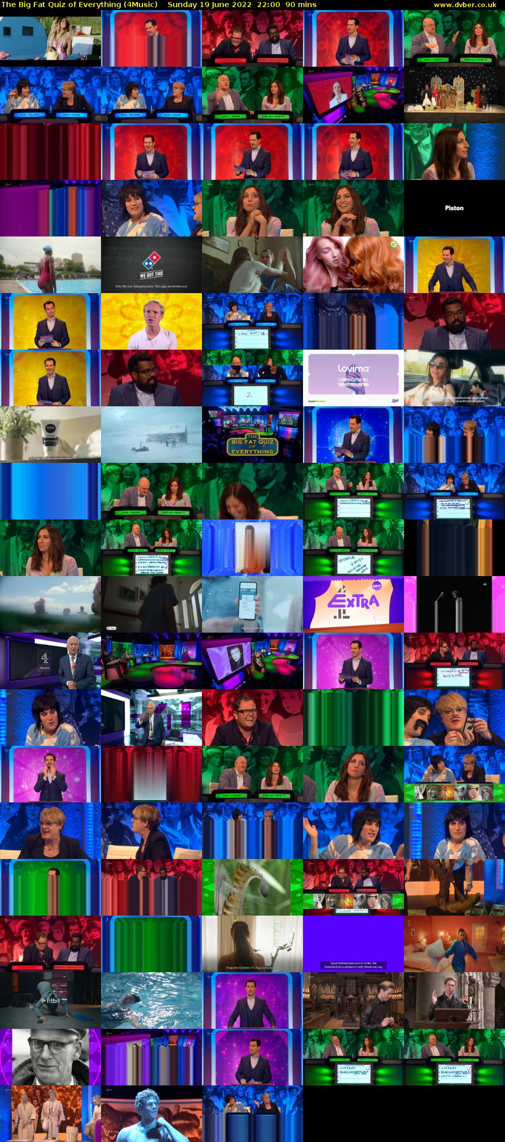The Big Fat Quiz of Everything (4Music) Sunday 19 June 2022 22:00 - 23:30
