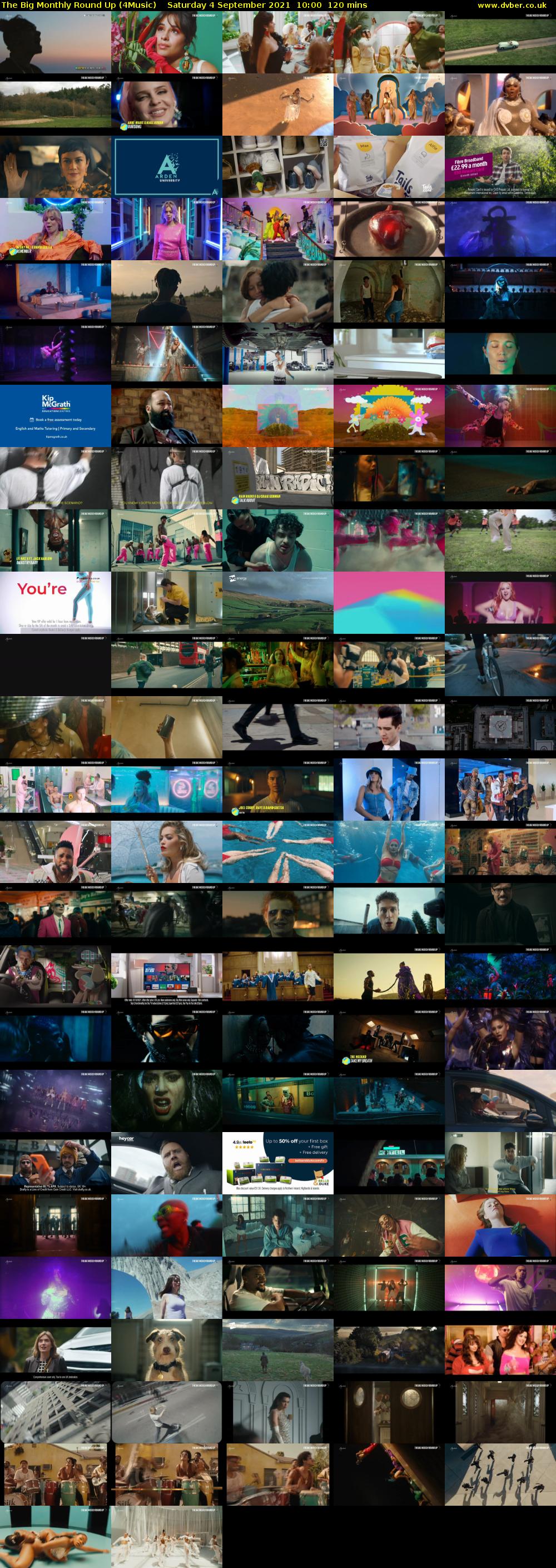 The Big Monthly Round Up (4Music) Saturday 4 September 2021 11:00 - 13:00