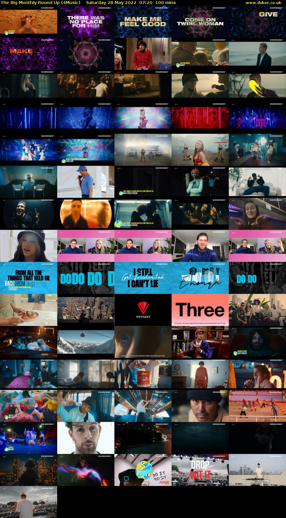 The Big Monthly Round Up (4Music) Saturday 28 May 2022 07:20 - 09:00