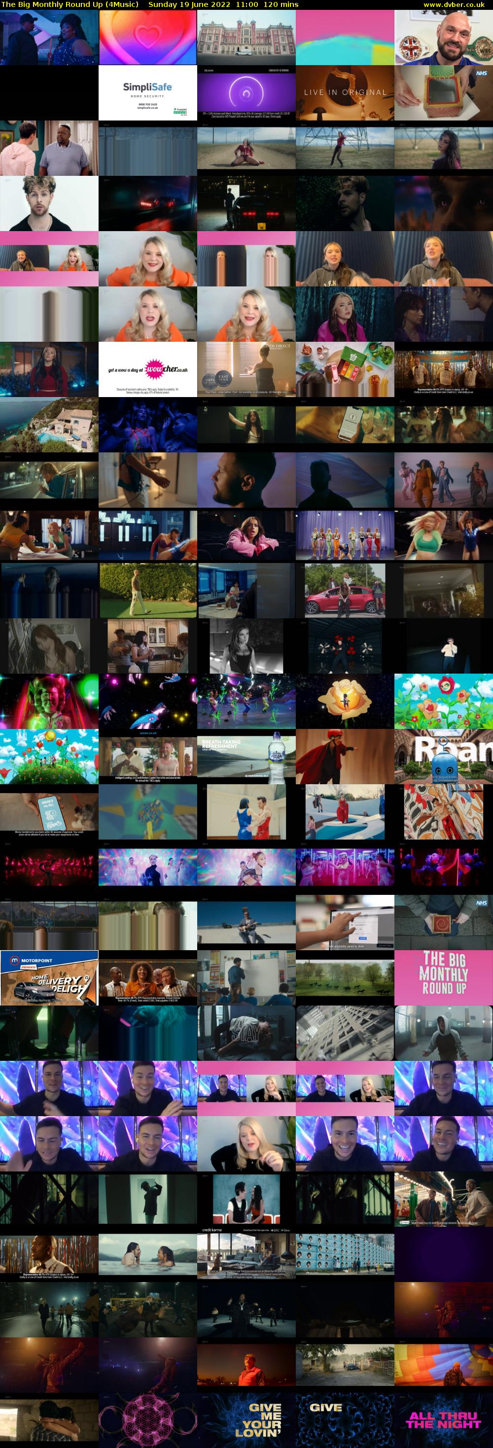 The Big Monthly Round Up (4Music) Sunday 19 June 2022 11:00 - 13:00