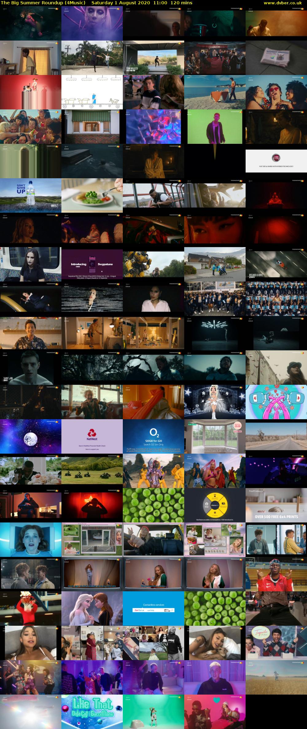 The Big Summer Roundup (4Music) Saturday 1 August 2020 11:00 - 13:00